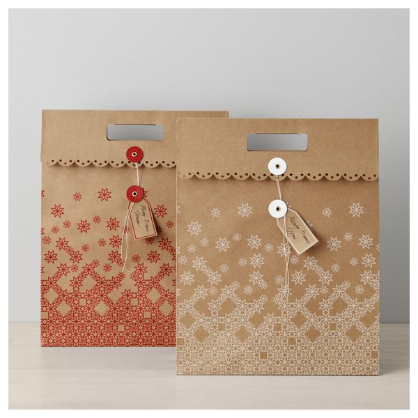 Подарочный пакет ВИНТЕР 2017, естественный (33x42 см) - фото 1