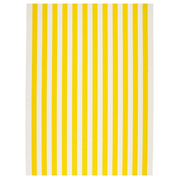 Ткань СОФИА, в широкую полоску, белый/желтый (150 см) - фото 1