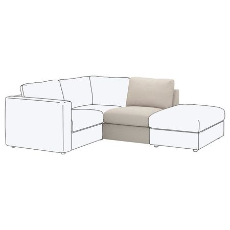 1-местная секция, Гуннаред бежевый IKEA ВИМЛЕ 892.201.07