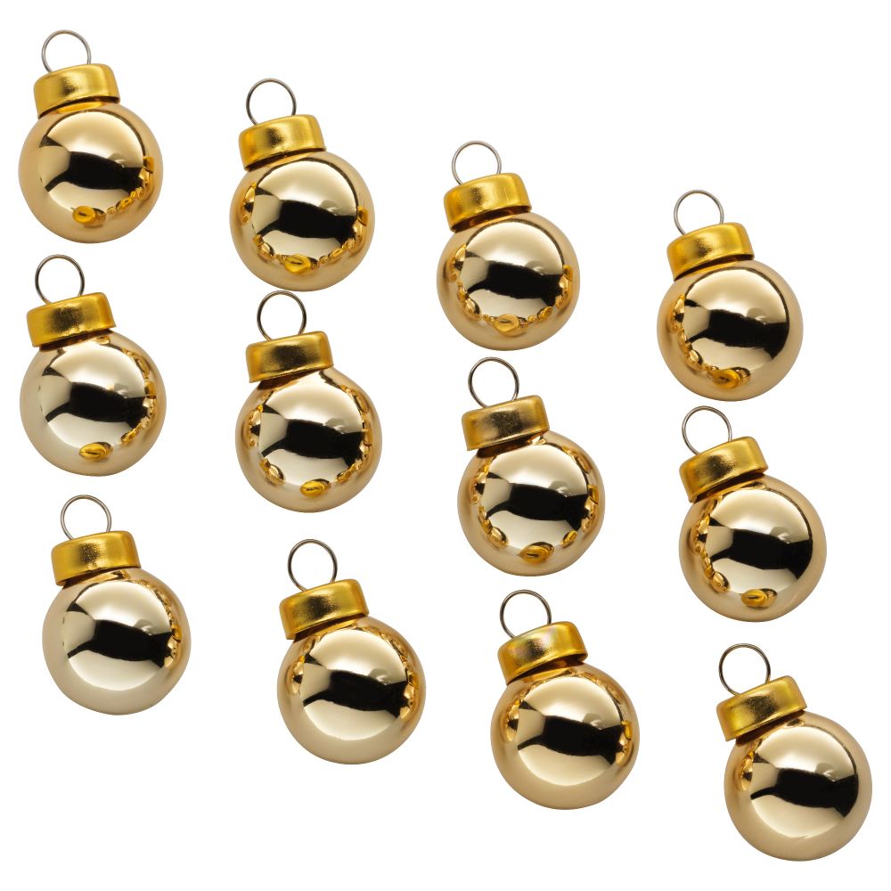 Украшение, шар ВИНТЕР 2017, стекло золотой (2 см) - фото 1