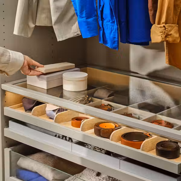 KOMPLEMENT Полка стеклянная - серо-бежевый 100x58 см - фото 2