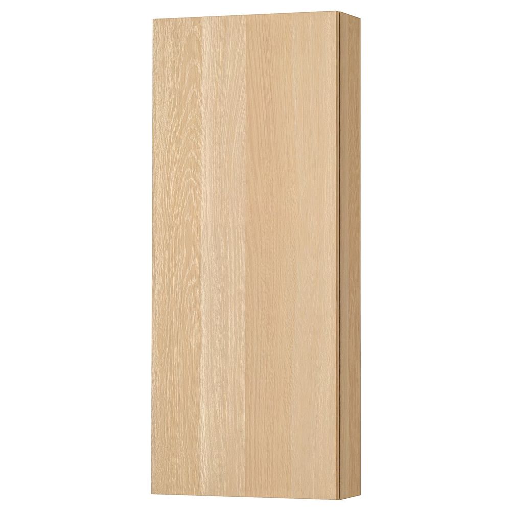 Навесной шкаф с 1 дверцей, под беленый дуб 40x14x96 см IKEA GODMORGON ГОДМОРГОН 903.803.12 - фото 1