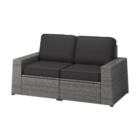 2-местный модульный диван, садовый, темно-серый, Järpön, Duvholmen антрацит IKEA SOLLERÖN СОЛЛЕРОН 593.263.08