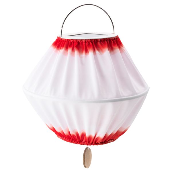 Подвесная светодиодная лампа СОЛВИДЕН, красный/белый (32 см) - фото 1