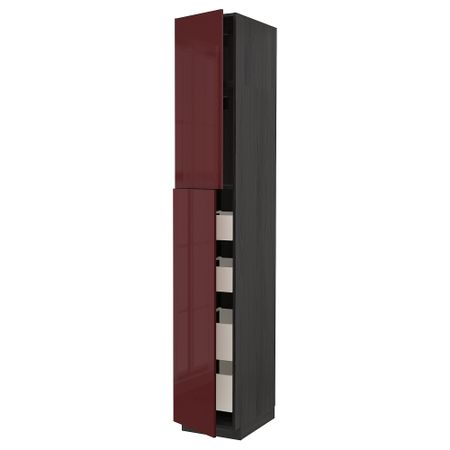 Высокий шкаф, 2 дверцы, 4 ящика IKEA METOD МЕТОД, MAXIMERA МАКСИМЕРА 494.558.38