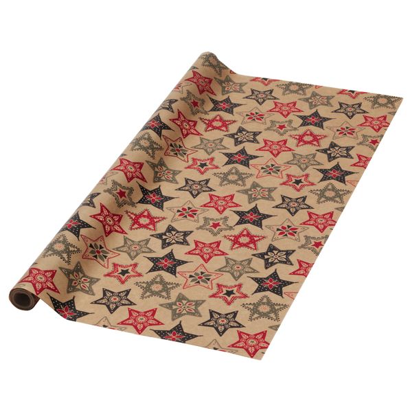 Рулон оберточной бумаги ВИНТЕР 2016, звезда естественный (5x0.7 м) - фото 1