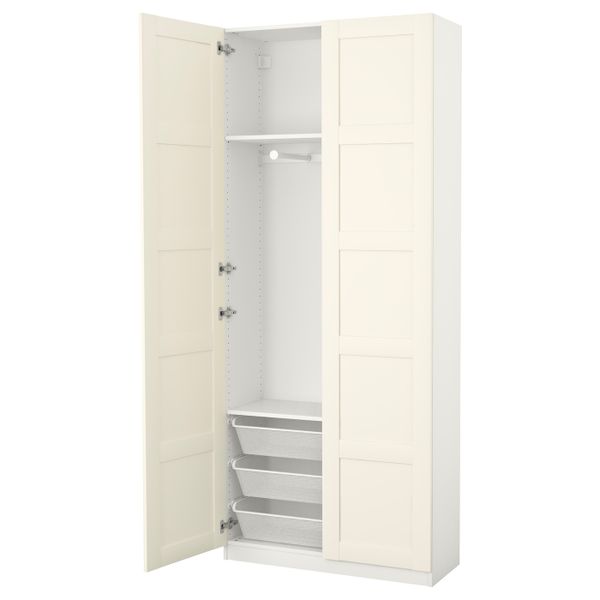 Гардероб, белый, Бергсбу белый, 100x38x236 см IKEA ПАКС 692.488.24 - фото 1