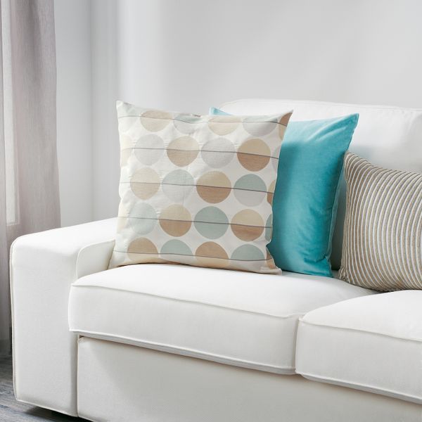 Чехол на подушку, бежевый/разноцветный 50x50 см IKEA ОТТИЛЬ 903.703.65 - схема-чертеж с размерами