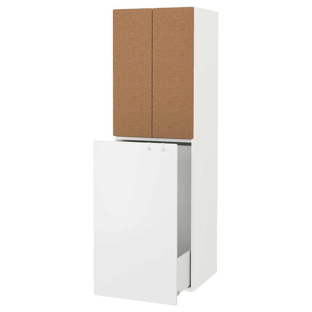 Гардероб с выдвижным модулем, 60x57x196 cm IKEA SMÅSTAD СМОСТАД 894.287.44 - фото 1