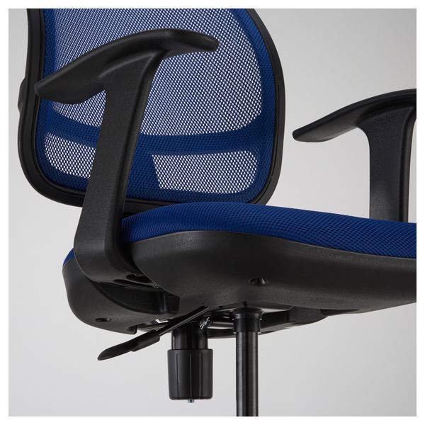 Рабочее кресло на колесах ОДФИН, синий - фото 3