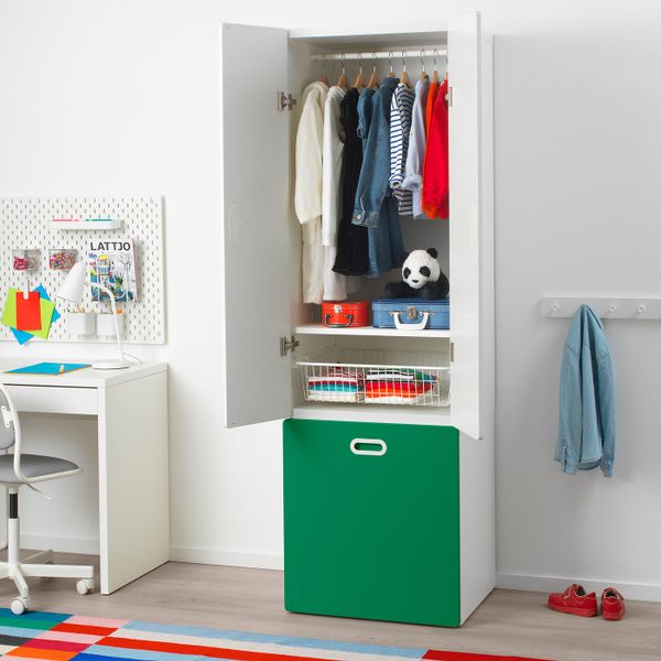 Гардероб с отделением для/игрушек, белый/зеленый 60x50x192 см IKEA СТУВА / ФРИТИДС 692.796.79 - фото 3