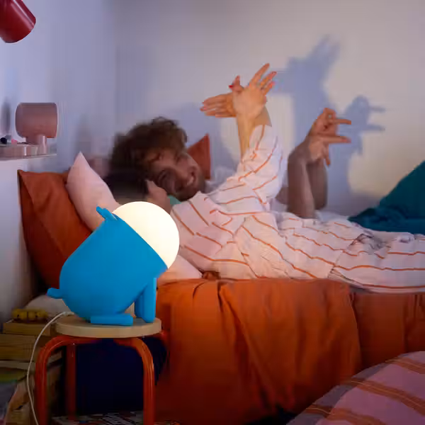 GREJSIMOJS ГРЕЙСИМОЙС Настольная лампа, светодиодная - регулируемая яркость/собака синий - фото 5