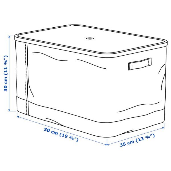 Коробка с крышкой 35x50x30 см IKEA RABBLA РАБЛА 203.743.24 - фото 8
