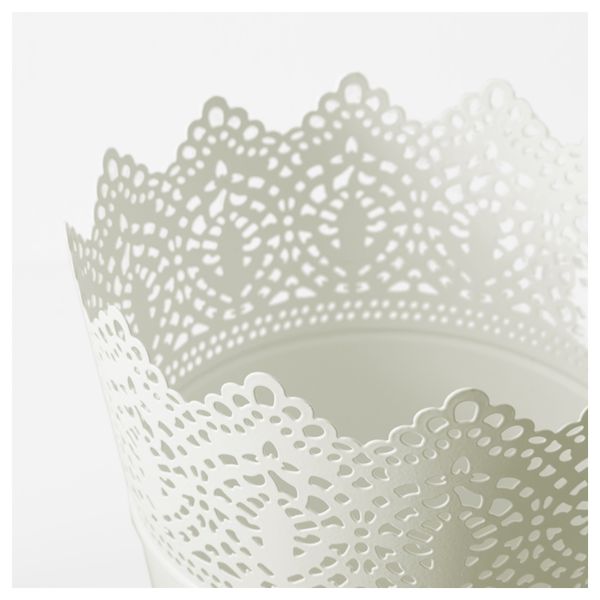 Кашпо СКУРАР, белый с оттенком д/дома/улицы, белый с оттенком (12 см) - фото 4