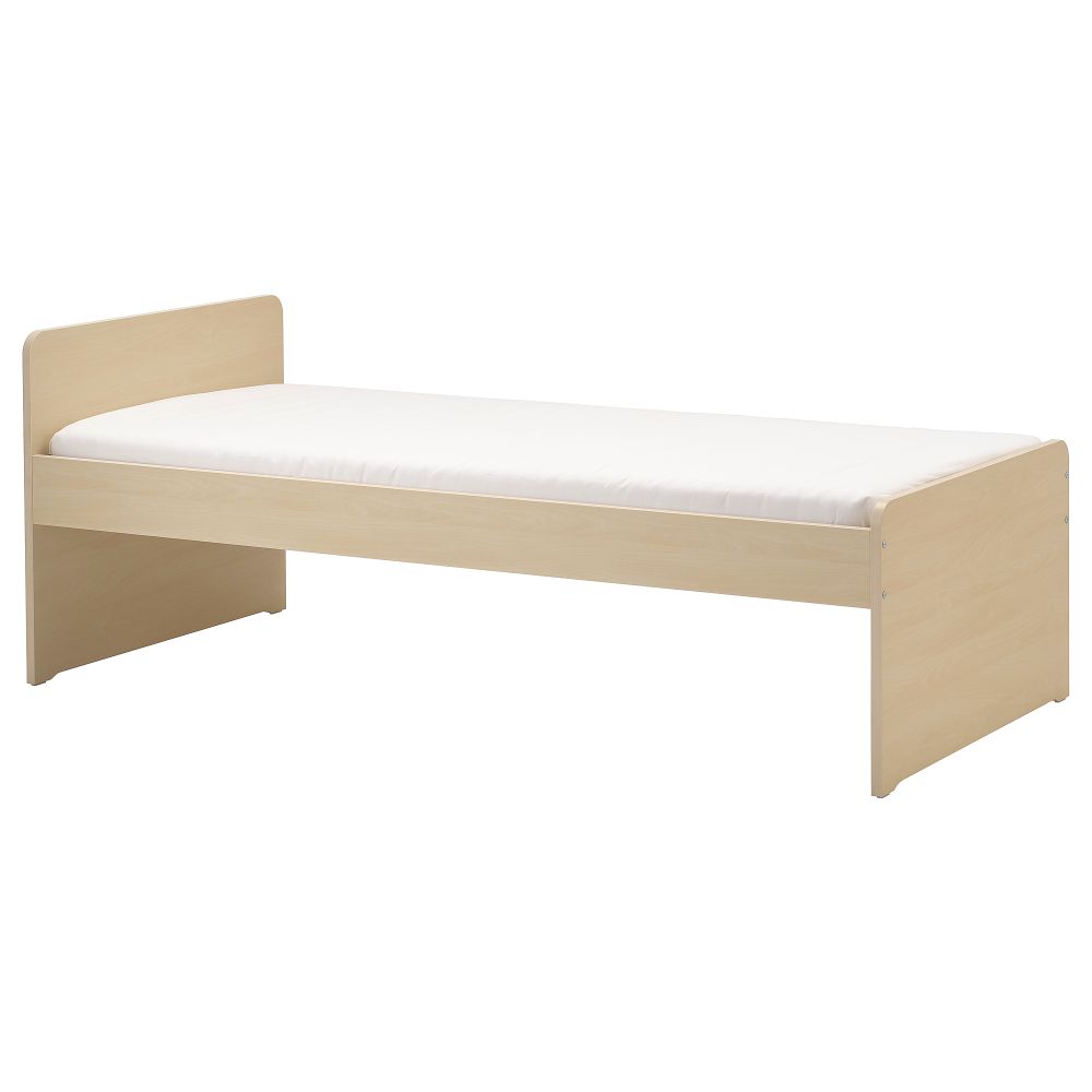 Каркас кровати с реечным дном, 90x200 см, береза IKEA SLÄKT СЛЭКТ 893.266.32 - фото 1