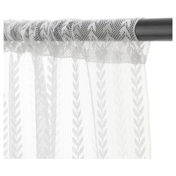 Гардины, 2 шт., белый, стрелка, 145x300 см IKEA ИНГБЬЁРГ 303.866.99 - фото 2