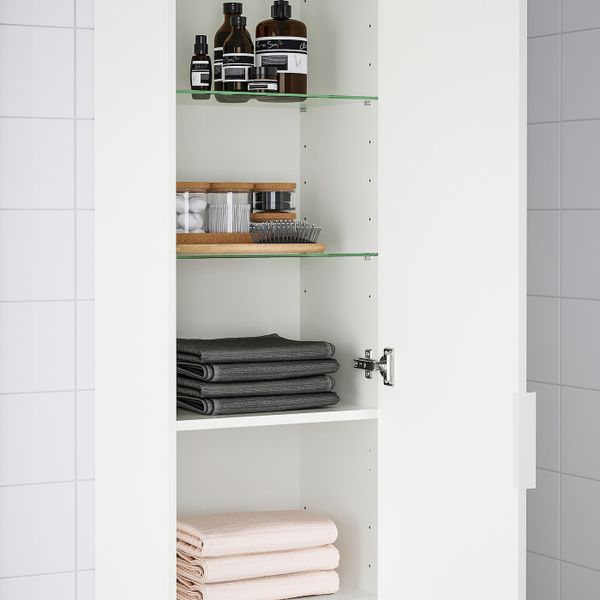 Шкаф высокий, Решён белый 40x32x192 см IKEA ГОДМОРГОН 003.910.13 - схема-чертеж с размерами