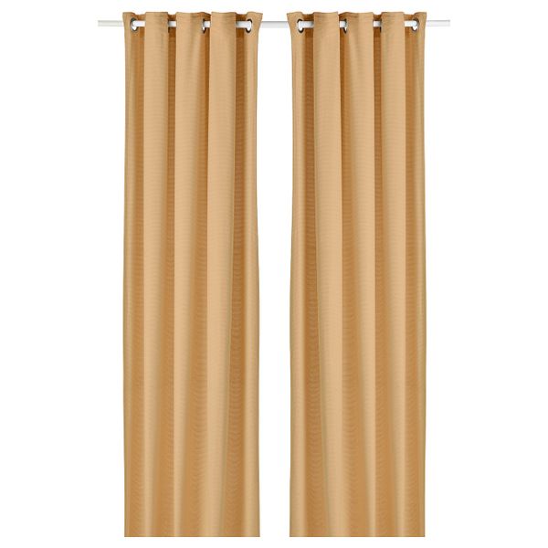 Гардины, 2 шт., желтый 145x300 см IKEA MOALINA МОАЛИНА 004.910.60 - фото 1