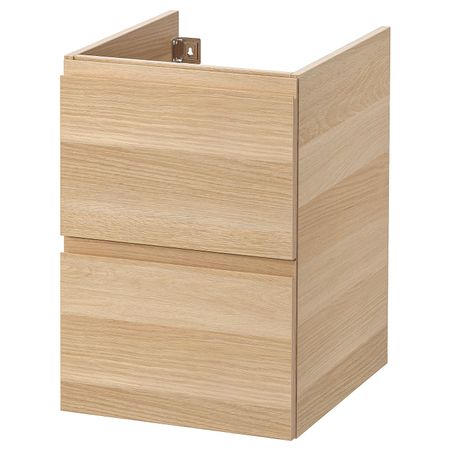 Шкаф для раковины с 2 ящ, под беленый дуб 40x47x58 см IKEA GODMORGON ГОДМОРГОН 703.791.40