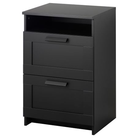 Комод с 2 ящиками БРИМНЭС, черный (50x77 см)