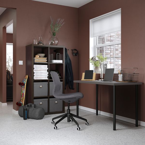 Письменный стол, 120x60 см, темно-серый-черный IKEA LAGKAPTEN ЛАГКАПТЕН, ADILS АДИЛЬС 494.164.51 - фото 5