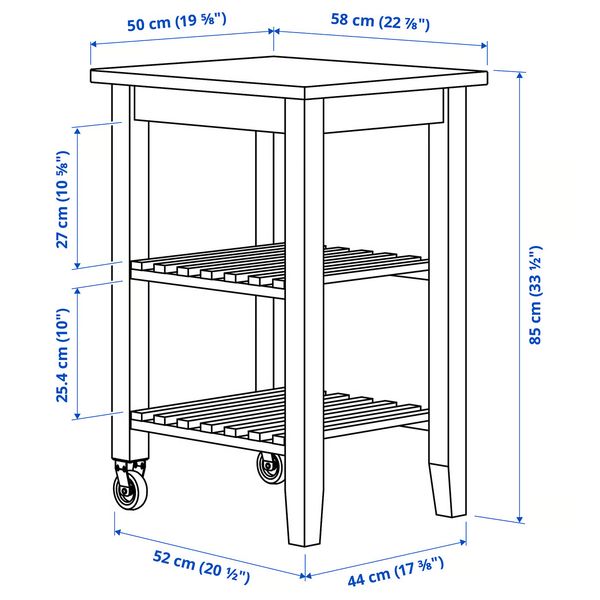 IKEA, дополнительный ракурс - схема-чертеж с размерами