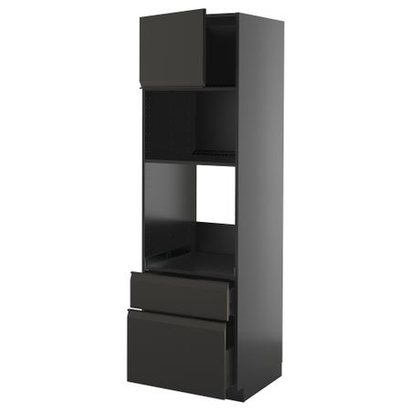 Высокий шкаф для духовки, СВЧ, дверца, 2 ящика IKEA METOD МЕТОД, KNIVSHULT 395.885.51