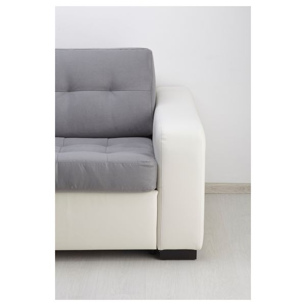 Диван-кровать 3-местный ЛИАРУМ / ЛЭННЭС, Оннарп серый, Бумстад белый - схема-чертеж с размерами