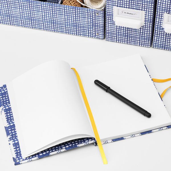 Книжка для записей, белый, синий, 20x16 см IKEA АНИЛИНАРЕ 804.279.99 - фото 6