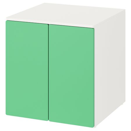 Шкаф, 60x57x63 см, белый зеленый с 1 полкой IKEA PLATSA ПЛАТСАA ПЛАТСА, SMÅSTAD СМОСТАД 493.897.92