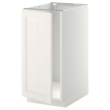Напольный шкаф для мойки, мусорных контейнер МЕТОД, белый, Лаксарби белый (40x60 см)