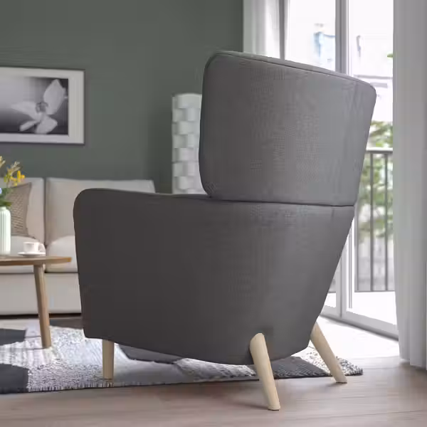 OSKARSHAMN Кресло с подголовником - Tibbleby бежевый/серый - фото 3