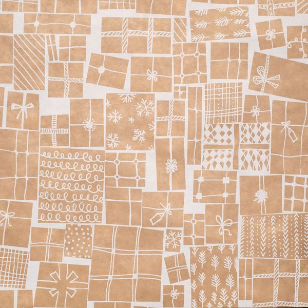 Рулон оберточной бумаги, с рисунком, коричневый, 3x0.7 м IKEA ВИНТЕР 2019 204.315.17 - схема-чертеж с размерами