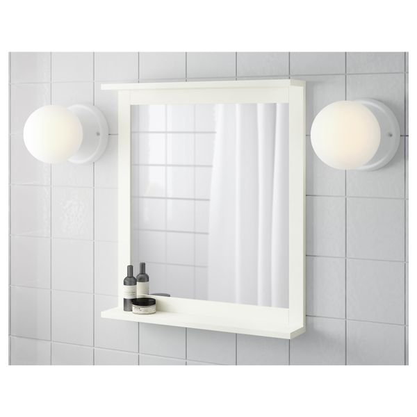 Зеркало с полкой СИЛВЕРОН, белый (56x64 см) - фото 2