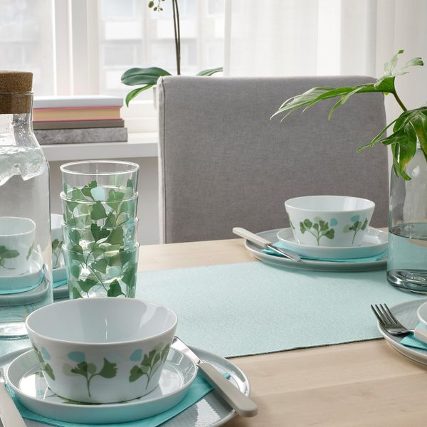 Дорожка настольная, светлая бирюза 35x130 см IKEA UTBYTT УТБЮТТ 204.811.97 - фото 3