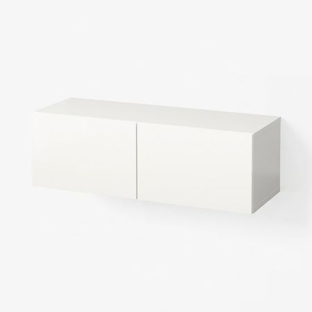BESTÅ Комбинация настенных шкафов - белый/Selsviken белый 120x42x38 см