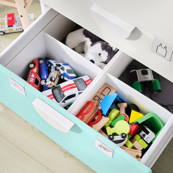 Стеллаж, белый бледно-бирюзовый/с 3 ящиками 60x57x123 см IKEA SMÅSTAD СМОСТАД / OPPHUS ОПХУС 793.955.79 - схема-чертеж с размерами