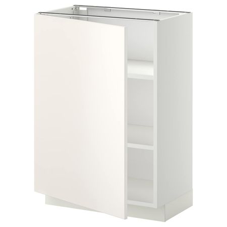 Напольный шкаф с полками, белый/Веддинге белый 60x37 см IKEA METOD МЕТОД 694.470.36