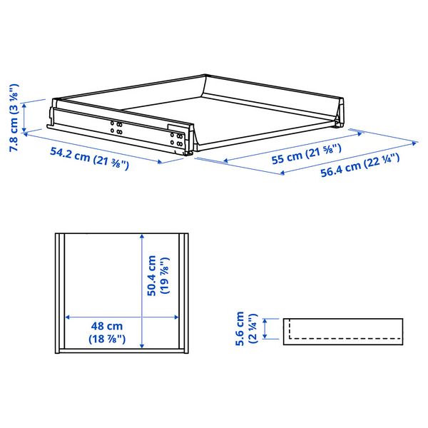 IKEA, дополнительный ракурс - схема-чертеж с размерами