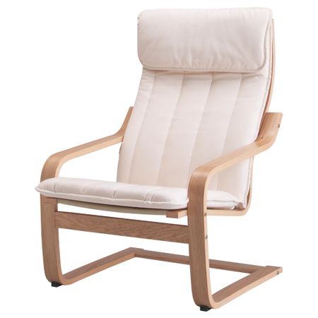 Кресло ПОЭНГ, дубовый шпон, Ранста естественный