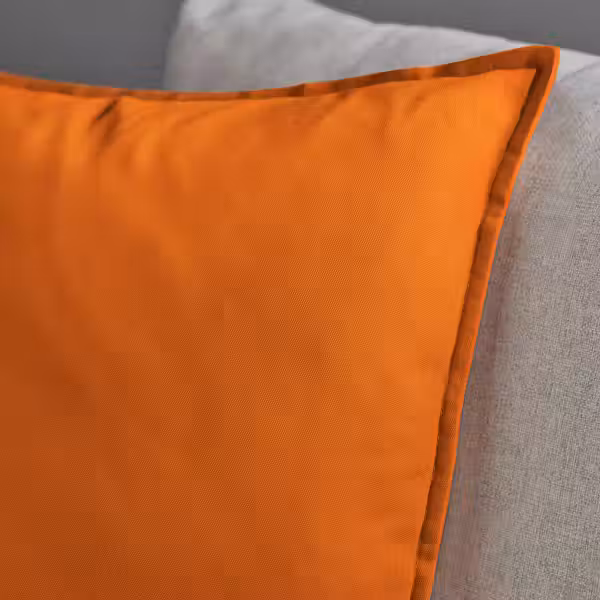 GURLI Чехол на подушку - ярко-оранжевый 50x50 см - схема-чертеж с размерами