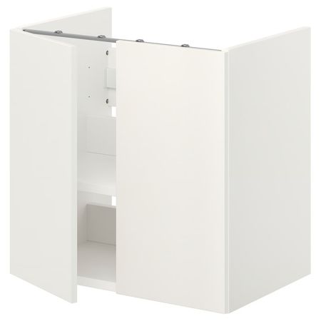 ENHET Напольн шкаф д/раковины/полка/двери - белый 60x42x60 см