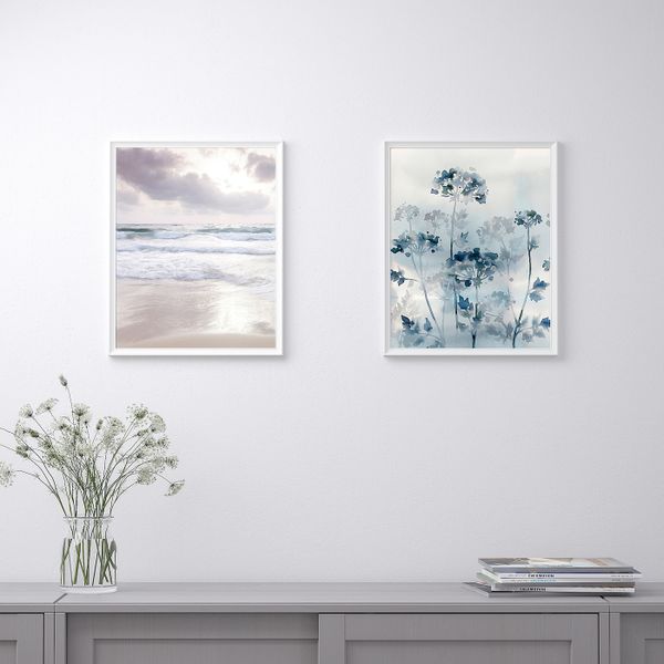 Постер, Бегущие волны 40x50 см IKEA BILD БИЛЬД 305.076.44 - схема-чертеж с размерами