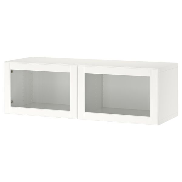 Стеллаж с дверьми, белый, Ostvik белый, 120x42x38 см IKEA BESTÅ БЕСТО 794.262.03 - фото 1