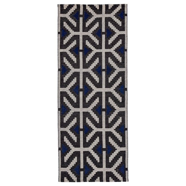 Ковер безворсовый ОВЕРАЛЛЬТ, черный (80x200 см) - фото 1