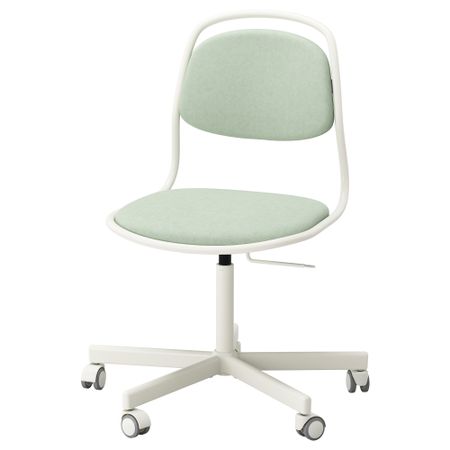 Рабочий стул ОРФЬЕЛЛЬ / СПОРРЕН, белый, Висле светло-зеленый