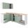 Кухня, серо-зеленый 160x240x220 см IKEA KNOXHULT КНОКСХУЛЬТ 094.091.79
