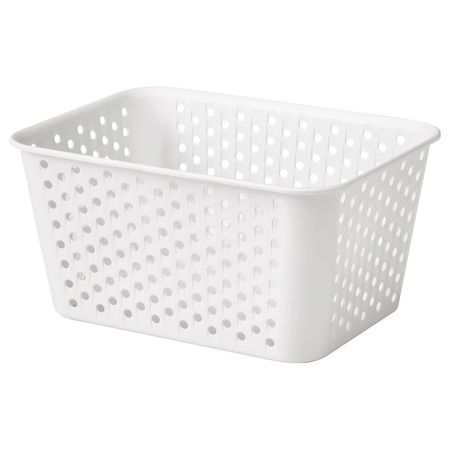PLOGSVÄNG Корзина - белый 15x20x10 см