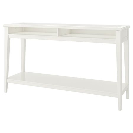 Консольный стол, белый/стекло 133x37 см IKEA LIATORP ЛИАТОРП 603.832.51