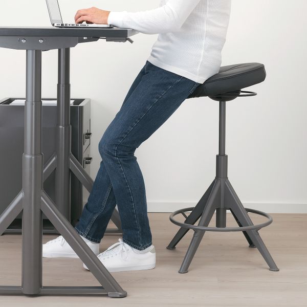 Табурет-опора для работы сидя/стоя, Глосе черный IKEA TROLLBERGET ТРОЛЛЬБЕРГЕТ 203.882.60 - фото 3